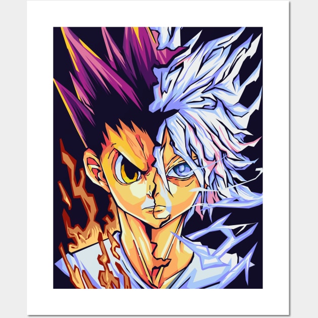 gon killua wpap pop  art Wall Art by Kuli art